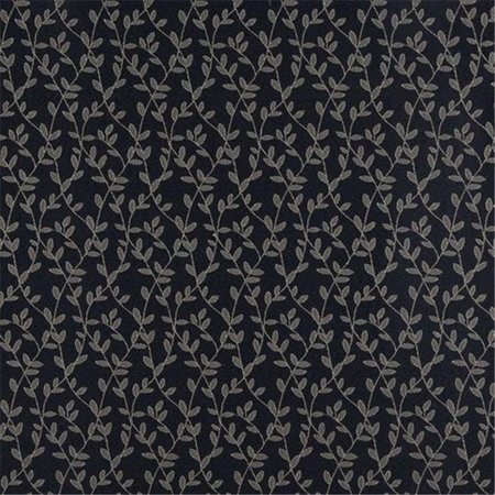 DESIGNER FABRICS Designer Fabrics D324 54 in. Wide ; Navy And Beige Vine Leaves Jacquard Woven Upholstery Fabric D324